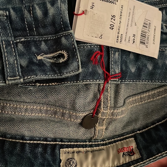 BNWT Roy Rogers denim pants. Size 26. Abstract pattern - Picture 3 of 3